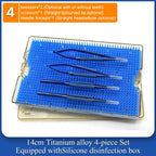 4 Pieces/set Of Ophthalmic Microsurgery Instruments 12/16/18cm Scissors+Needle Holder+tweezers Stainless Steel Surgical Tools