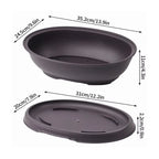 Flowerpots Imitation Purple Clay Succulent Plants Pots Outdoor Garden Landscape Bonsai Pot Trays Rectangular Square Planter