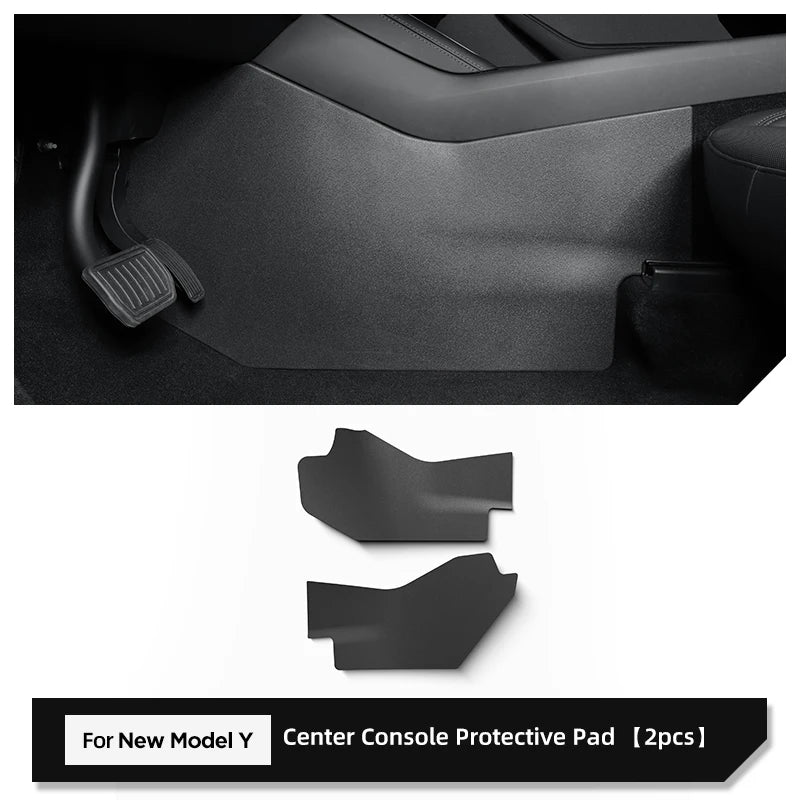 LUCKEASY for Tesla Model Y Launch 2025 2026 Juniper Anti-dirt Protective Pad Central Control Side Anti Kick Pad TPE Accessories
