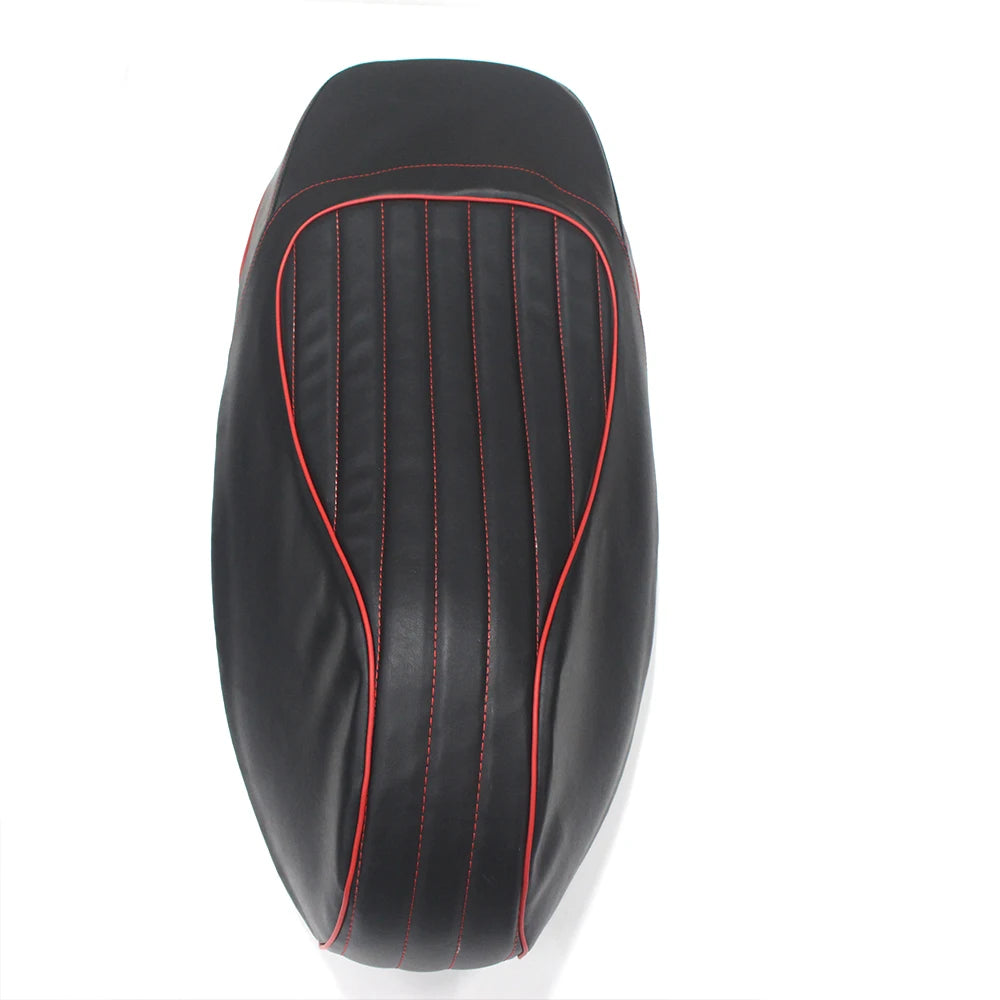 Pokhaomin Black/Red Saddle Leather Seat Cover for Vespa GTS300 GTS 125 150 250 300