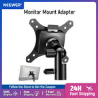 Neewer Monitor Mount Adapter Quick Release VESA 270° Adjustable Metal 5/8in Stand MA010