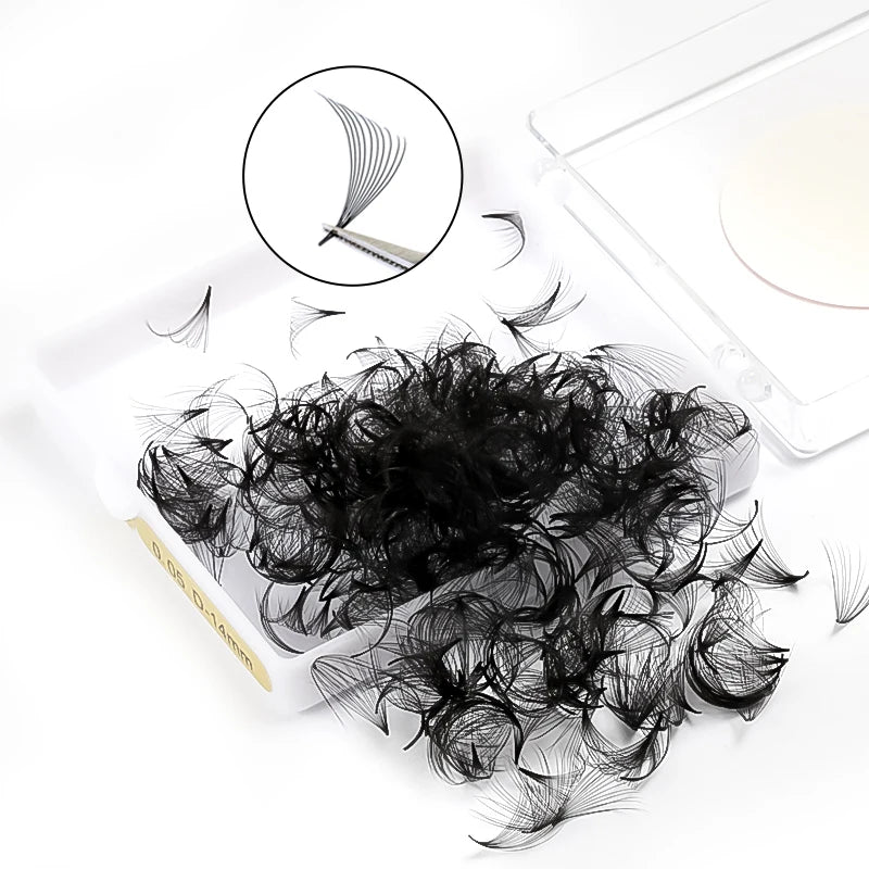 TDANCE 1500 Fans Loose Fans Slim Narrow Sharp Stem Pointy Base Loose Fans Medium Stem Thin Premade Volume Fans Eyelashes