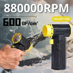 880000RPM Turbo Fan Jet Powerful Air Blower 10000mAh 600g Thrust 70m/s Wind Brushless Duster, vacuum leaf Removal Dryer for car