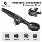 WEST BIKING Bike Computer Extension Mount Bracket, Black, for Wahoo/Bryton