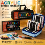 High Quality Acrylic Paint Pens Markers Set Brush Tip Paint Marker For Rock Painting Wood Canvas Stone Christmas Gift DIY Crafts