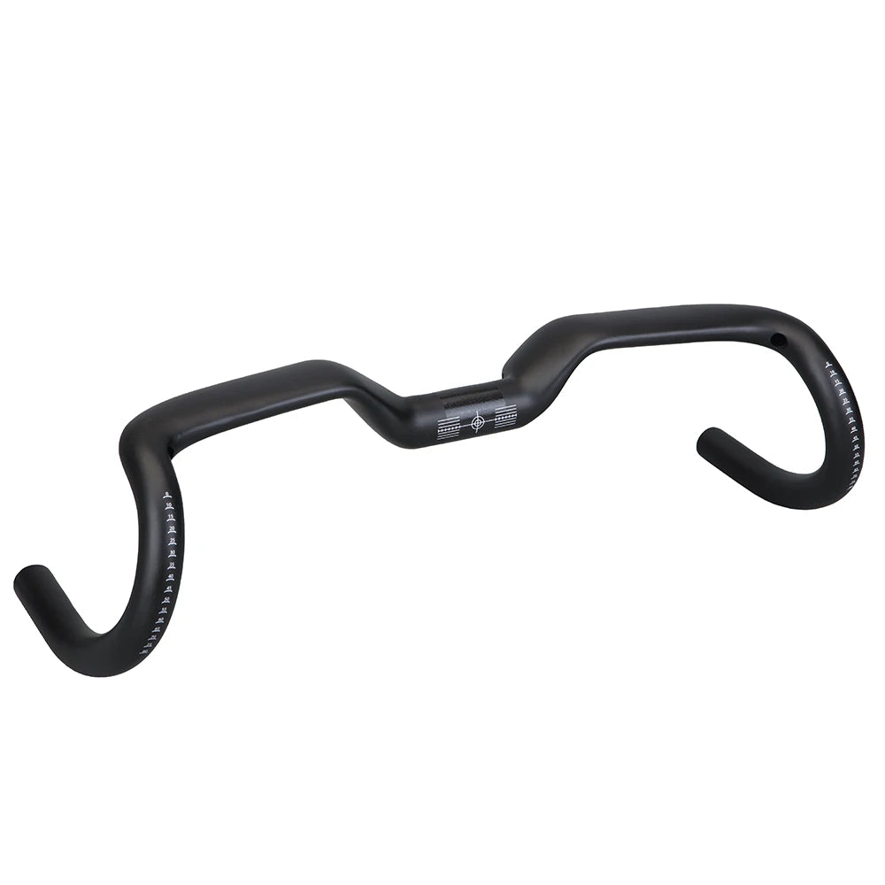 2024 Gravel handle 14 ° Carbon Bicycle Handlebar Aero Handlebar Drop Lift Road Bike Handlebar Internal cable Fixed tooth track