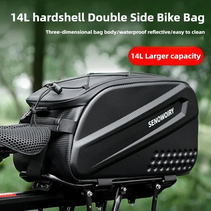 MTB Camel Bag Foldable Rear Seat Storage E-Bike Compatible Waterproof Cycling Equipment Quick Release Design Cycling Accessories