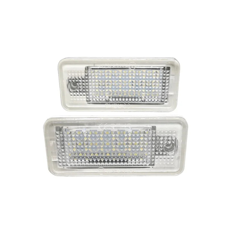 2PCS Rear LED License Plate Light For Audi A3 S3 8P A4 S4 B6 B7 A6 C6 S6 A8 S8 Q7 RS4 RS6 Plus Avant Auto Lamp Light