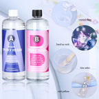 Clear Epoxy Resin Kit 1:1 High Gloss Bubble Free for Casting & Coating, 50-500ml
