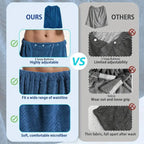 suitable for M-XXXL Men's bath skirt bath towel plus size bath skirt suitable for home, travel, steaming, spa, beach,