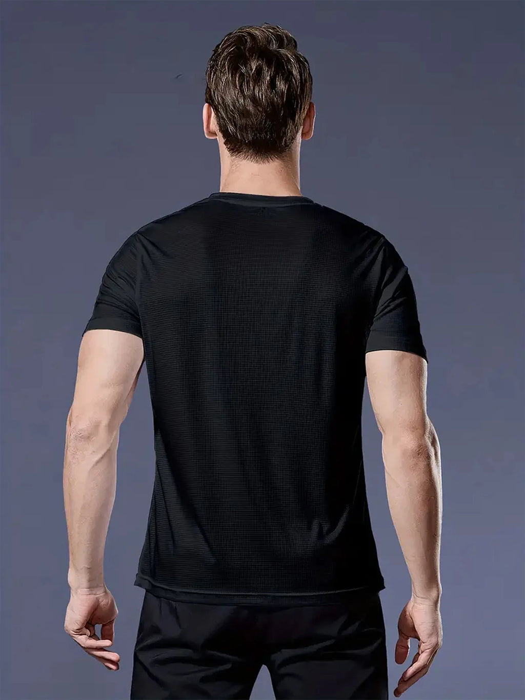 Men's Quick-Dry Sports T-Shirt Round Neck Breathable Sweat-Wicking, Sizes S-XXL, 8 Colors