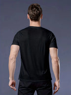 Men's Quick-Dry Sports T-Shirt Round Neck Breathable Sweat-Wicking, Sizes S-XXL, 8 Colors