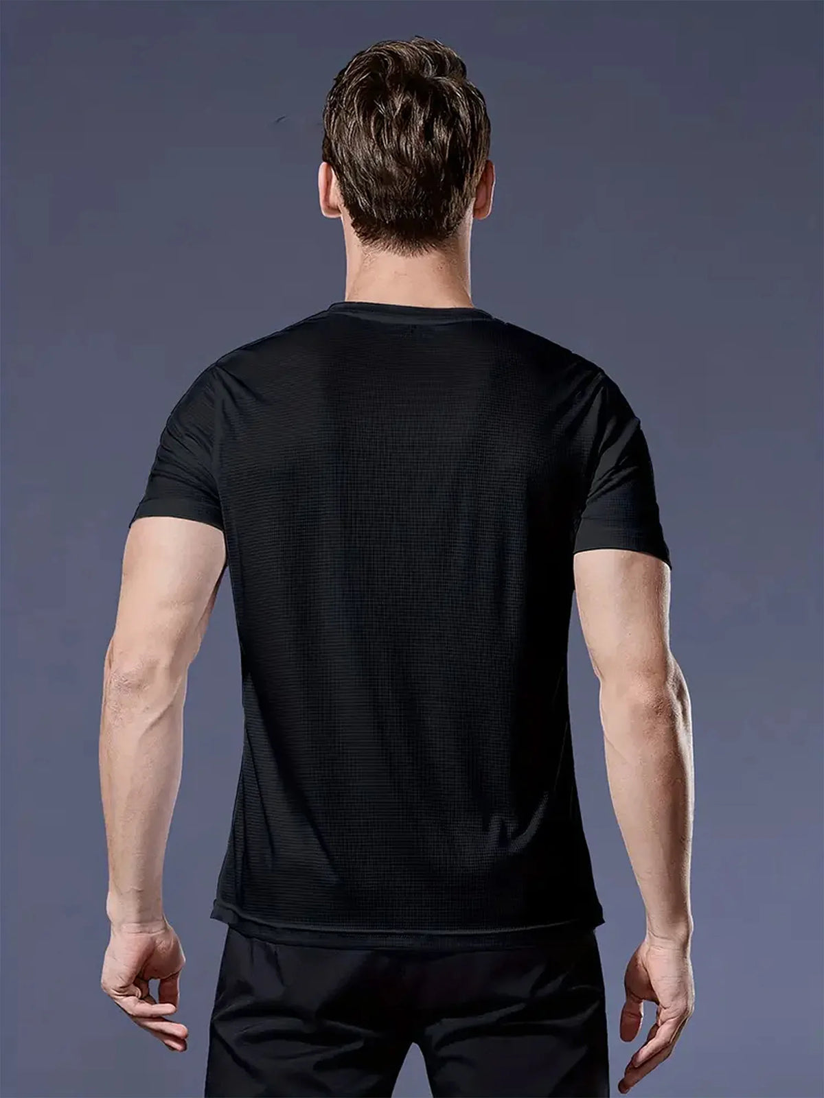 Men's Quick-Dry Sports T-Shirt Round Neck Breathable Sweat-Wicking, Sizes S-XXL, 8 Colors