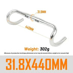 UNO UltraLight Racing Road Bike Handlebar Bent Bar 25.4/31.8MM 360/380/400/420/440/460MM 6061 Aluminum Alloy Stem Handlebar