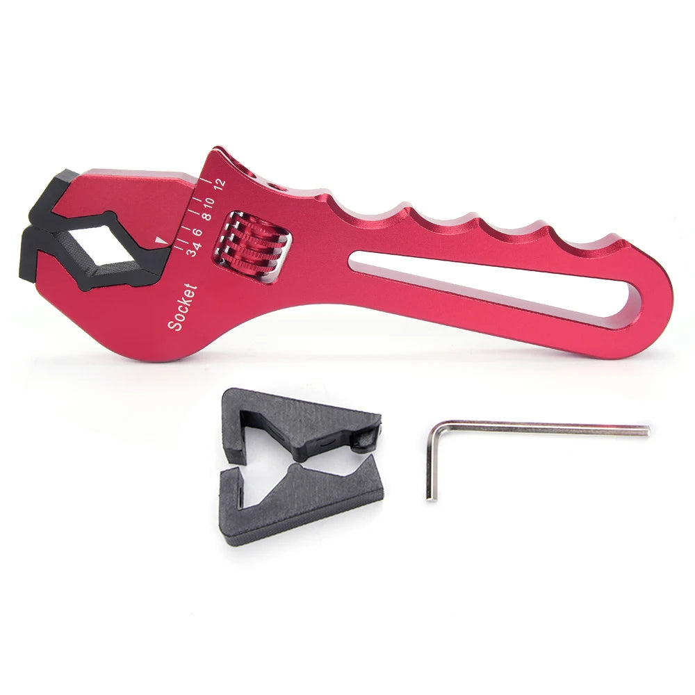 ZSRacing AN Hose Fitting Adjustable Wrench 3AN-12AN Lightweight Aluminum Spanner AN 3 4 6 8 10 12 TC050