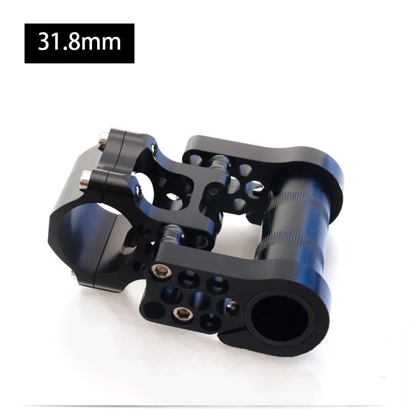 Litepro 25.4 to 31.8 Bicycle Handlebar Stem Folding Bike Table Bmx Bridge Handle Bar Short Power Adjustable Double Stem Riser