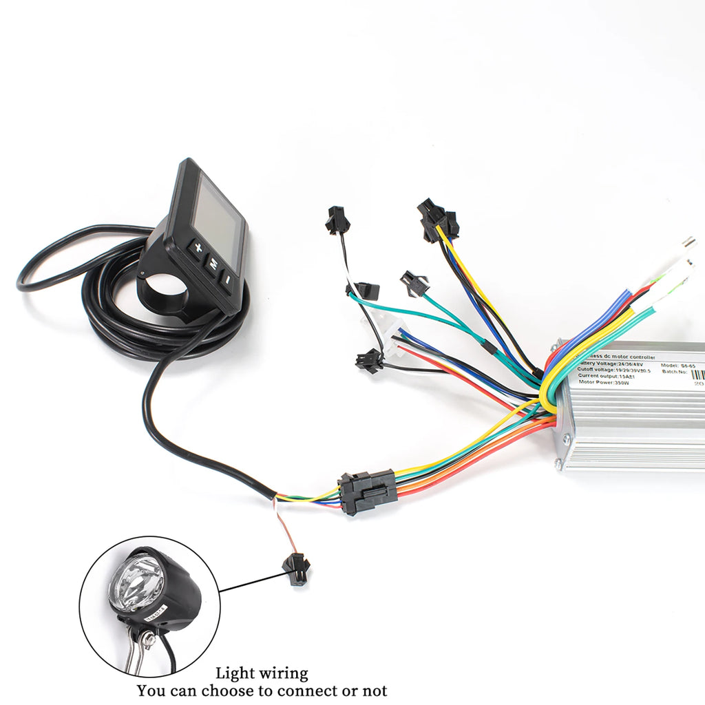 Electric Bike Motor Controller Kit w/ G51 Display, 24V/36V/48V 250W/350W/500W