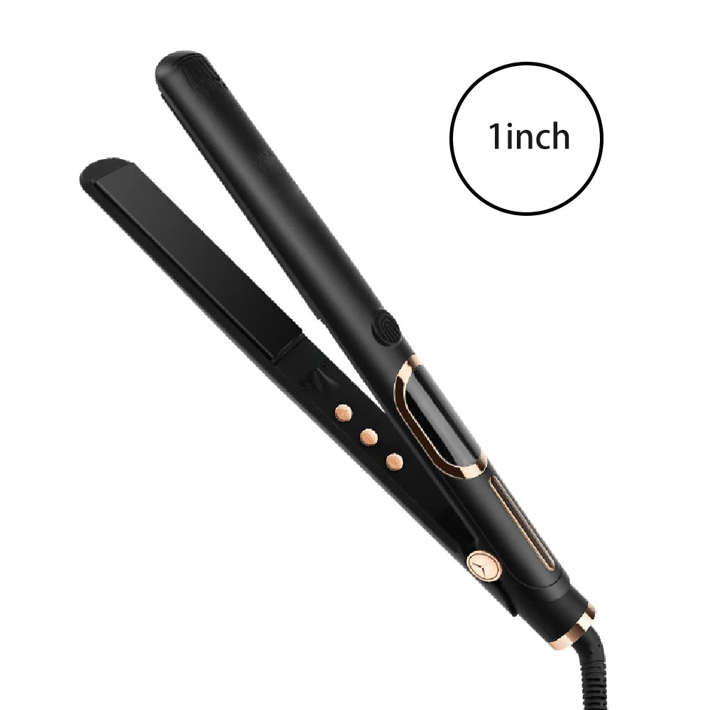 Professional Hair Straightener 1 Inch High Temperature 480℉ Keratin Treatment Flat Iron Hair Curler Dual Voltage Hair Styler