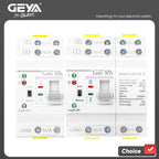 GEYA G2R DIN Rail Automatic Transfer Switch ATS Dual Power Selector, 2P/4P 63A 110V/220V