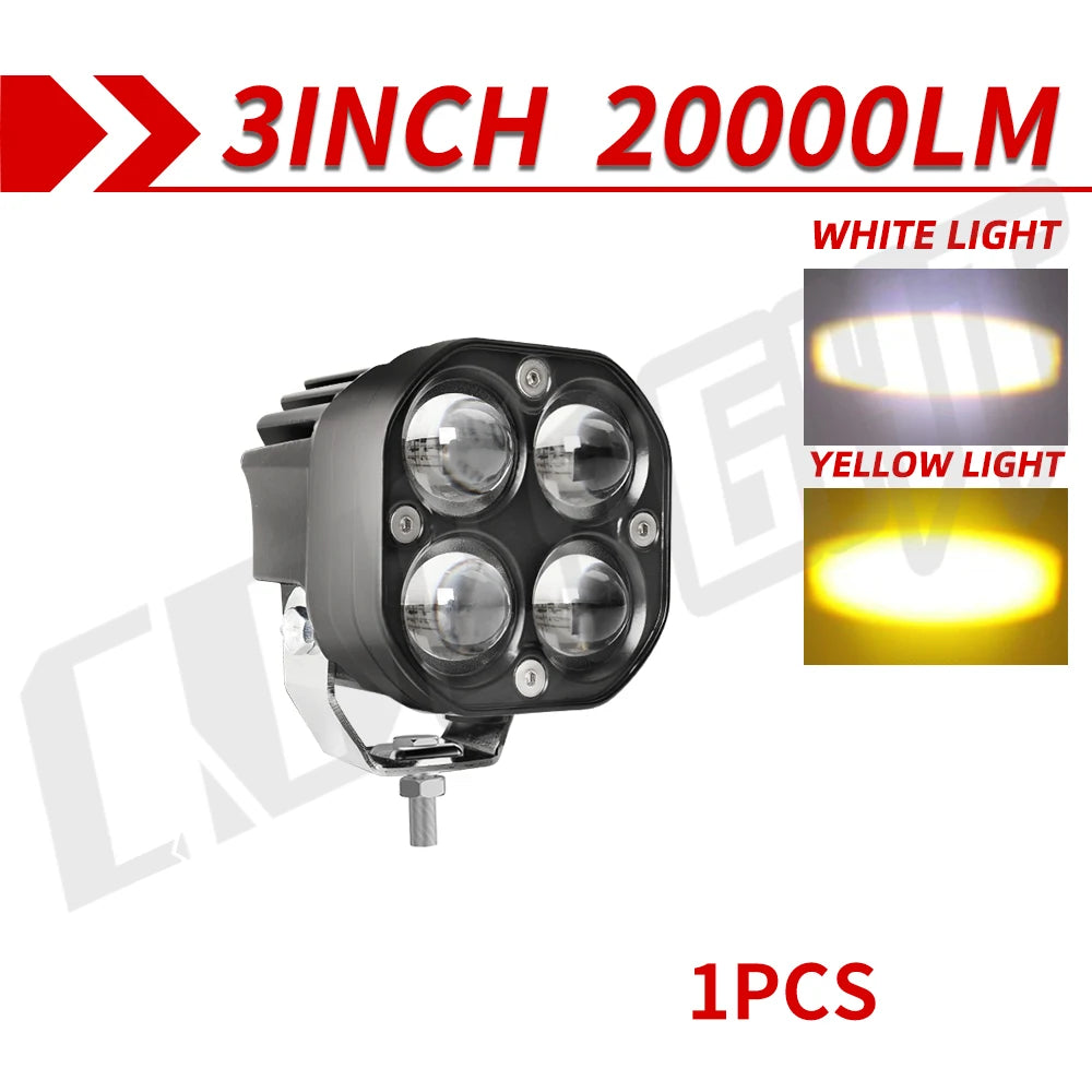 CO LIGHT 3inch Led Work Spotlights 24V 12V Headlights for Motorcycles Flood Led Bar Fog Light DRL for Car Truck 4x4 Off Road ATV