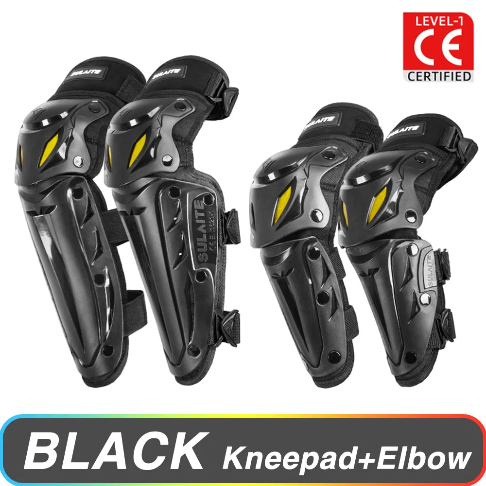 Motorcycle Knee Pad Elbow Protective Combo Knee Protector Equipment Gear Outdoor Sport Motocross Knee Pad Ventilate Four Seasons