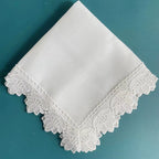 12 Pieces White Napkins Hemstitched Cocktail Napkin For Party Wedding Table Cloth Linen Napkins Fabric Cotton Dinner Napkin