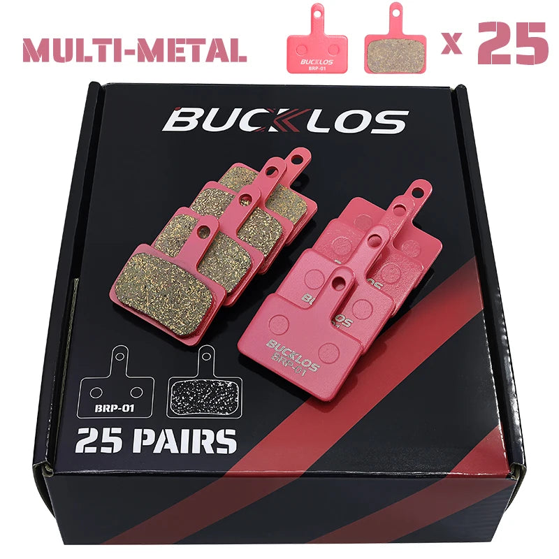 25 Pairs BUCKLOS BRP-01 Disc Brake Pads Ceramic Resin MTB Hydraulic Brake Pads Durable Bicycle Brake Pad for SHIMANO B01S B05S
