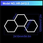 Hexagon LED lighting for Garage Barbecue Shop Barbershop Gym Bar Car Detailing Showroom 4S Workshop Ceiling Light Honeycomb Tube
