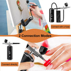 Airbrush with Compressor Handheld Spray Gun for Painting Crafts Mini Spray Gun USB Rechargeable Airbrush Portable Sprayer Gun
