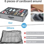 1 Piece Under Bed Shoe Storage Organizer, can accommodate 12 to 16 pairs of shoes, with transparent window, breathable, foldable