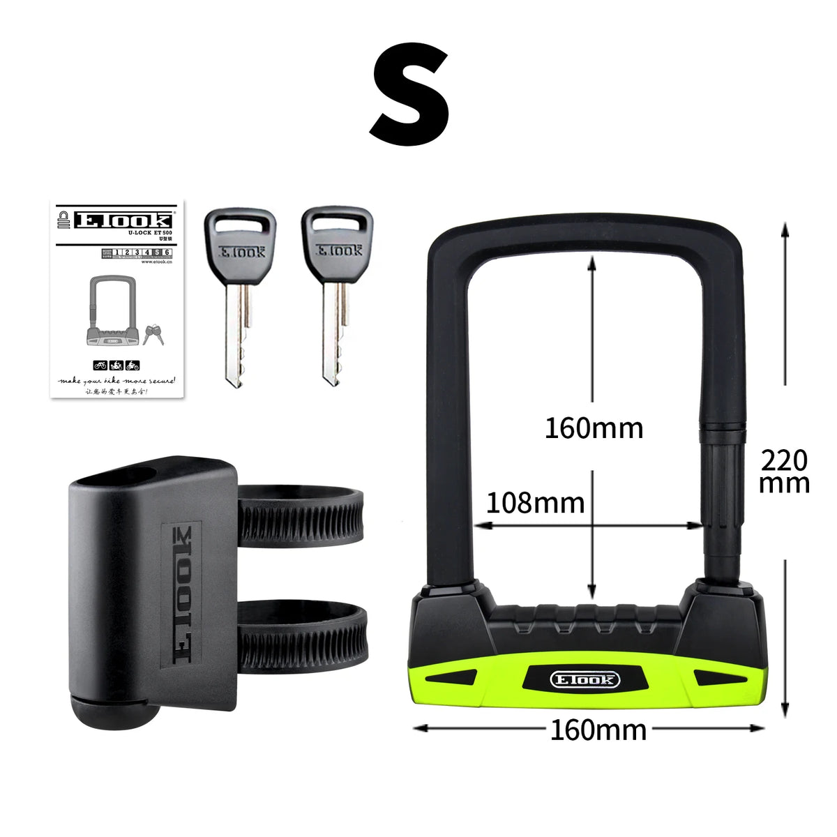 Ultimate Etook U-Lock: Unbreakable Security for Bikes & Motorcycles