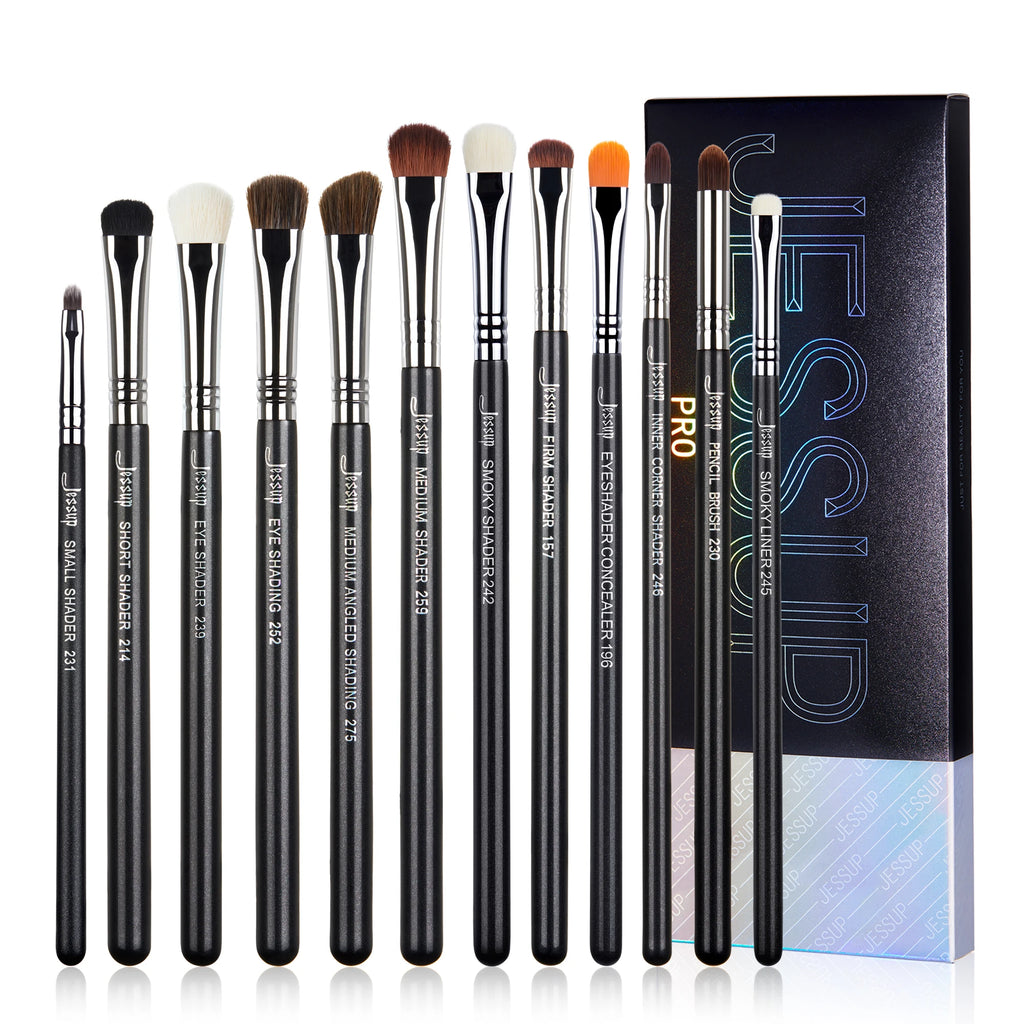 Jessup Eye Makeup Brushes set Professional Eye Blending Brush Synthetic Blends Shadow Crease Pencil Smoky T338