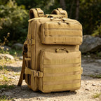 24L Tactical Backpack with Molle Webbing, Unisex Outdoor Hiking Camping Travel Daypack