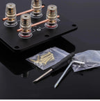 1PC GHXAMP 4-Way Speaker Terminal Cup, Pure Gold-Plated Copper, Bi-Wire Capable, 122x96mm