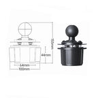 Universal cup holder mount with 1 inch/1.5 inch ball for Car Cell Phones Mount GPS Bracket for Double Socket Arm