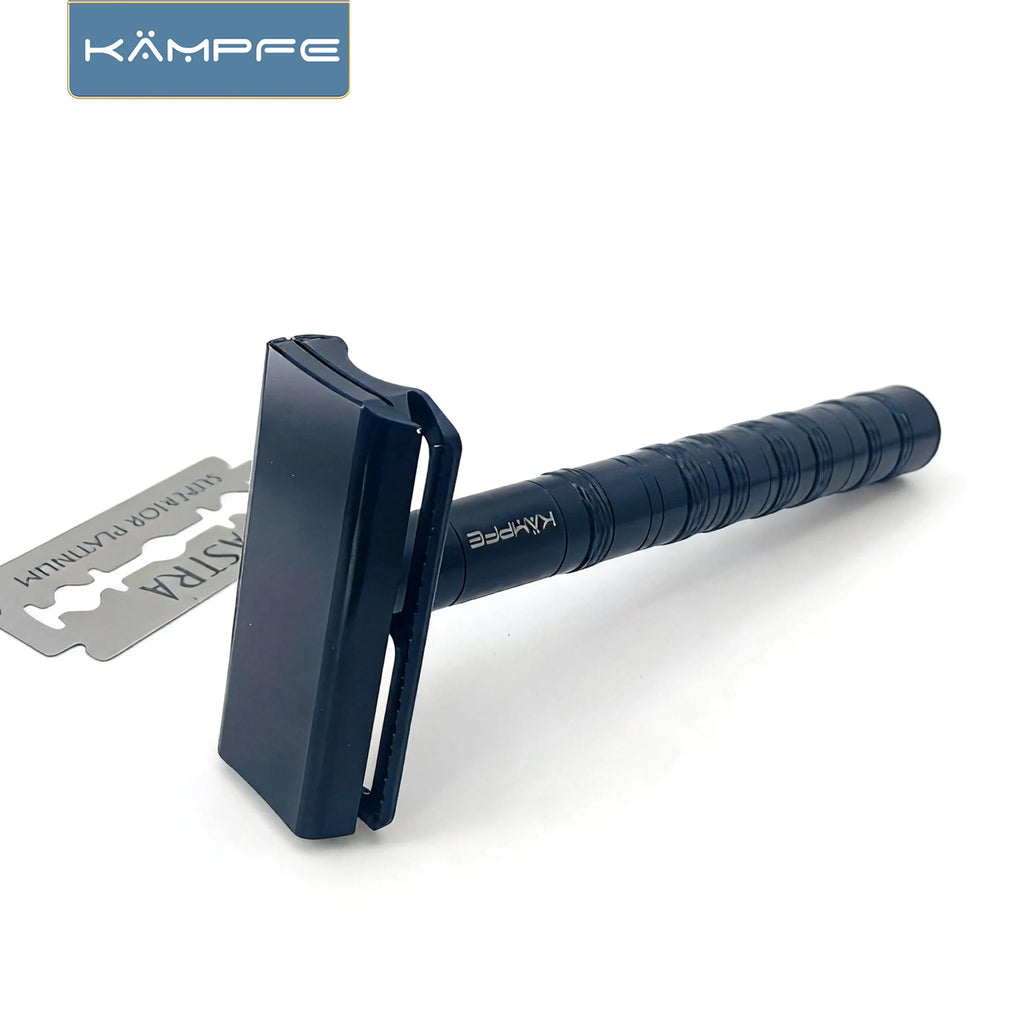 KAMPFE Double Edge Safety Razor Stainless Steel Classic Manual Shaver Wet Shaving 30-degree Shaving Angled Head for men