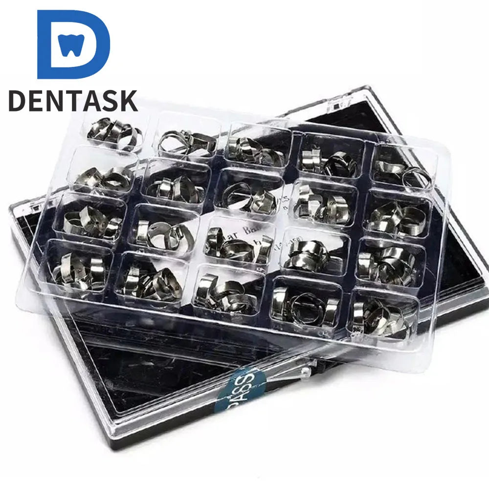 80pcs Orthodontic Buccal Tube Bands 1st Molar Stainless Steel, 0.022 Roth/MBT Options