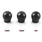 JDM Style Oval/Sphere Carbon Fiber Manual Gear Shift Knob M12*1.25 With 3 Adapters M8*1.25, M10*1.25, M10*1.5 Shift Head Knob