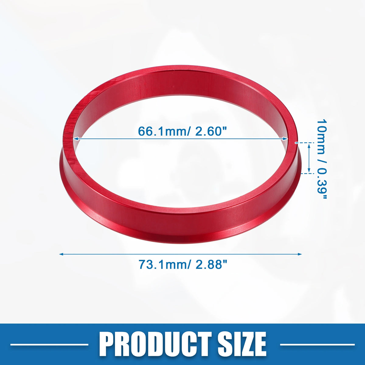 UXCELL 4pcs OD 72.6mm 73.1mm to ID 57.1mm 60.1mm 67.1mm 65.1mm Car Tire Centering Hub Centric Rings Wheel Bore Center Red