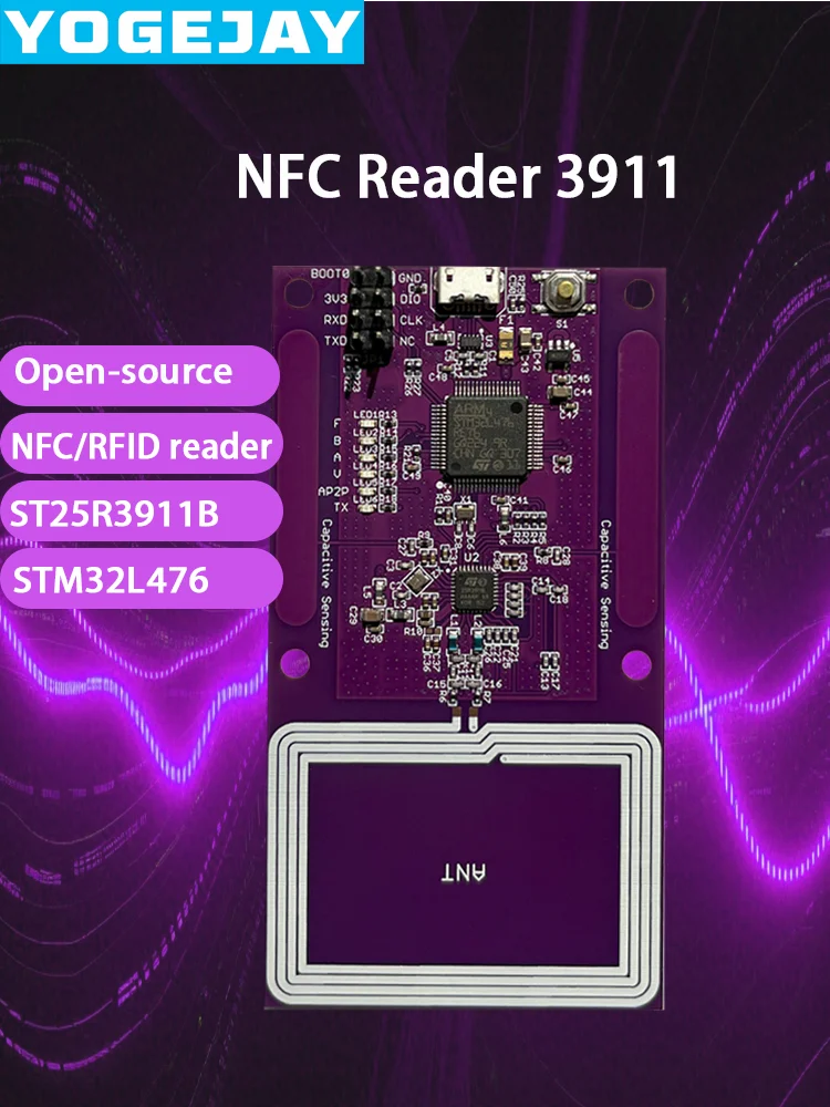 ST25R3911B NFC Dev Board with STM32L4 MCU Open Source Module for RFID/IoT Projects Supports STM32 & ST25DV
