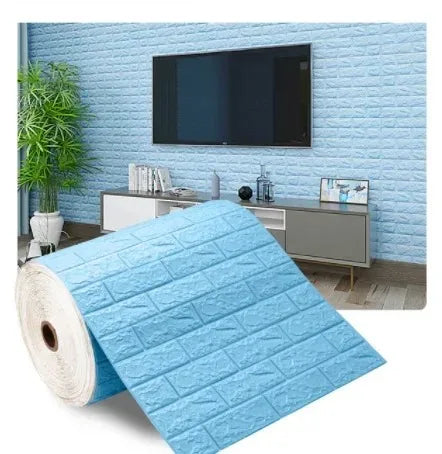 1/5/10m/Roll Retro 3D Wall Sticker Imitation Brick Plane Wall Sticker Furniture Stickers Wallpaper for Wall Living Room Kitchen
