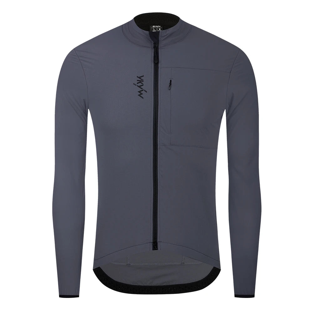 YKYWBIKE Men's 10-20°C  Cycling Jacket Waterproof Windproof Bicycle Windbreaker Warmth Fleece Road Bike Jacket Cycling Clothing