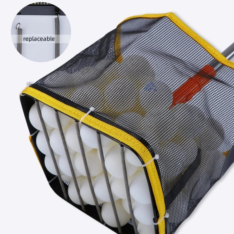 180 Degree Angle Adjustable Ping Pong Ball Picker Spring Bottom Table Tennis Ball Catcher for Club Training