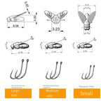 10PCS 10/20mm PVC Fly Fishing Flies Soft Rubber Fly Fishing Lures Lifelike Flies Insects Lures Barbed Hooks Fishing Accessories