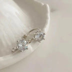 Elegant Shiny Zircon Clip Earrings Adjustable Non Piercing Ear Clips for Women Daily Wear Party Banquet Jewelry Gift New Fashion