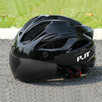 PJT Ultra-Light Magnetic Goggles Bicycle Helmet Lightweight PC Shell & EPS Foam Construction Cycling Helmet MTB Bike Helmet