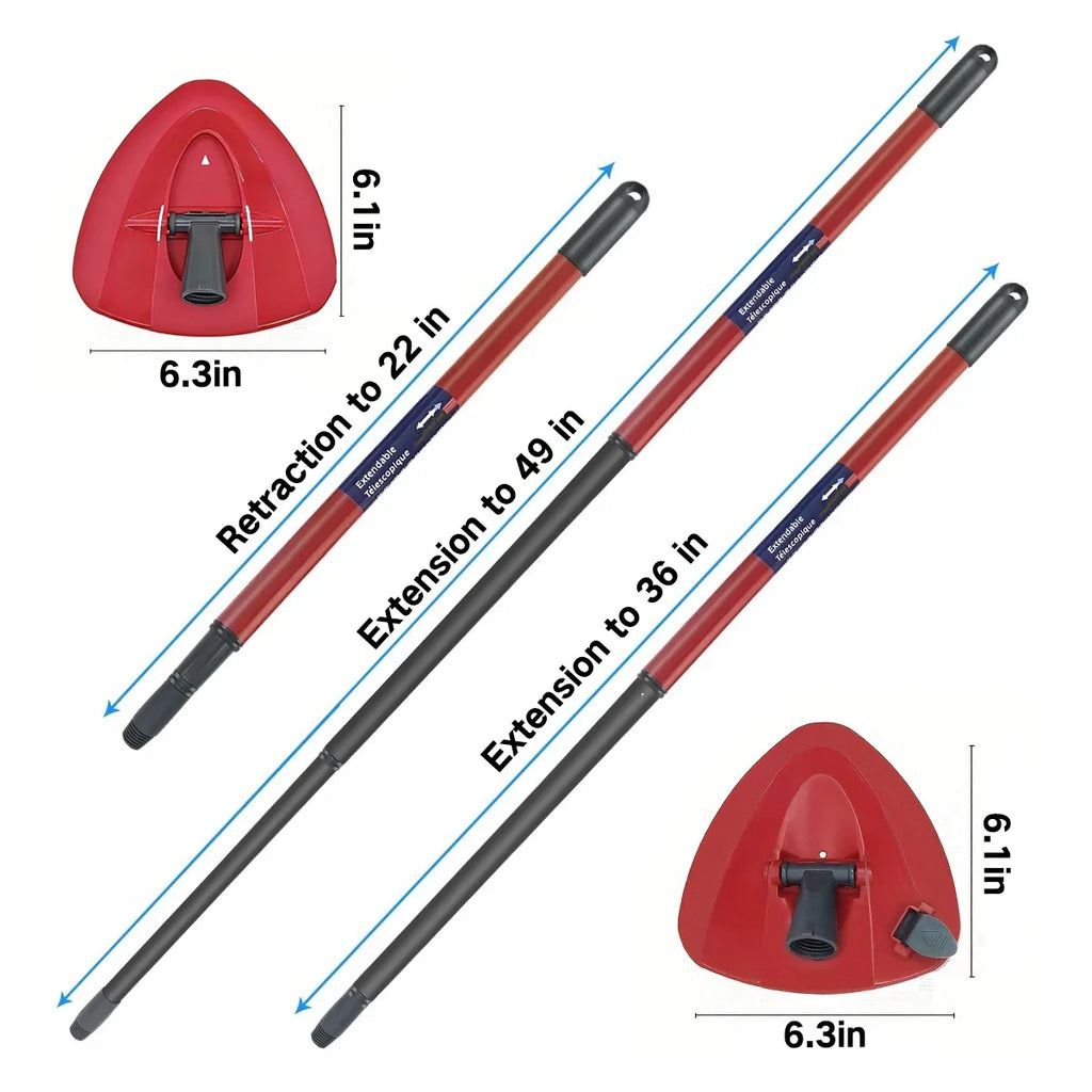 Mop Handle and Mop Base for O-cedar/Vileda 1Tank System,Mop Handles for O-cedar/Vileda Spin Mop & H2pro Flat Mop