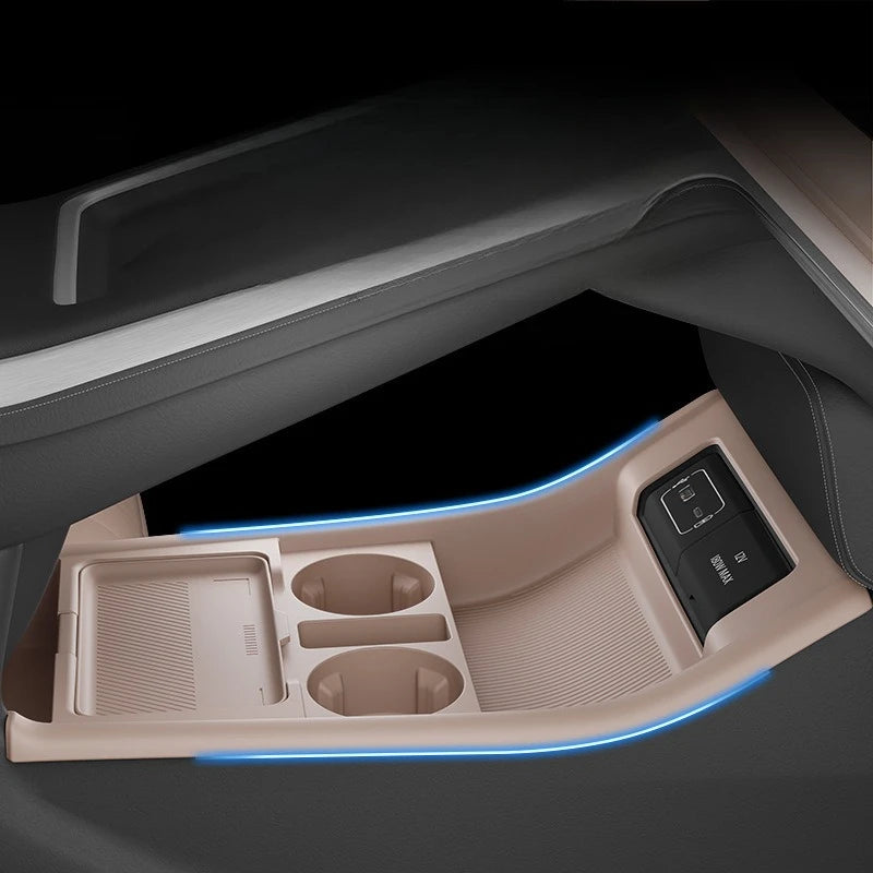 2026 For Xpeng G9 625 680 725 Max Central Control Armrest Storage Box Lower Layer Frame Car Decoration Modification Accessories