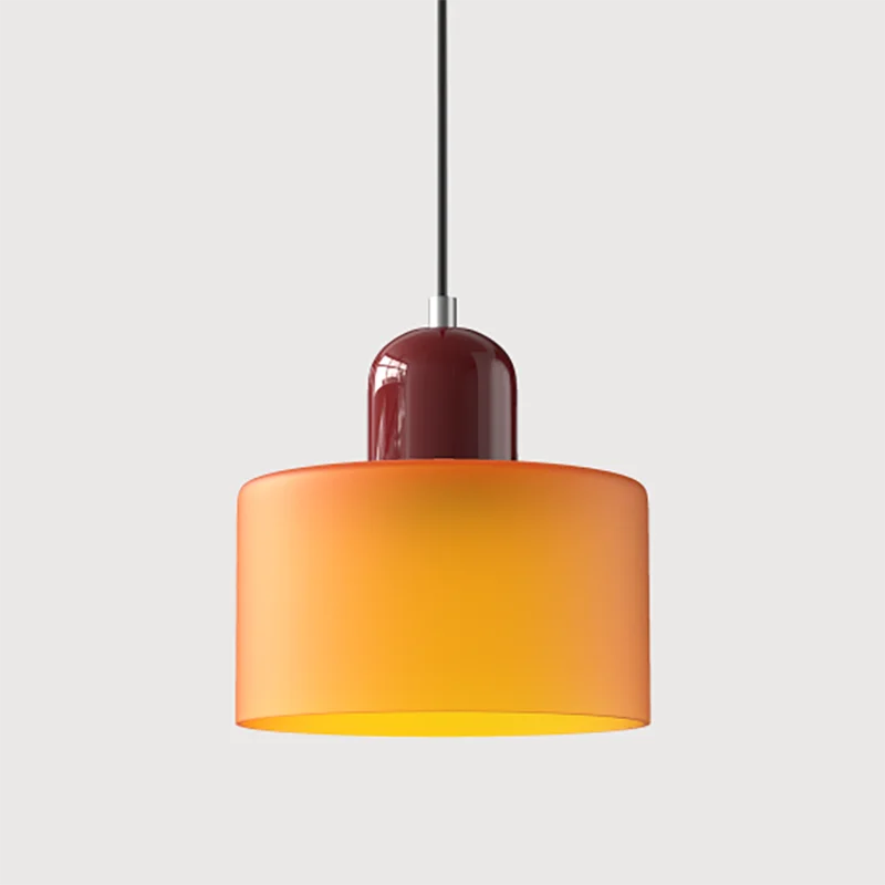 Glass pendant light chandelier, E27 socket, 1.9m cord, 90-260V, white shade