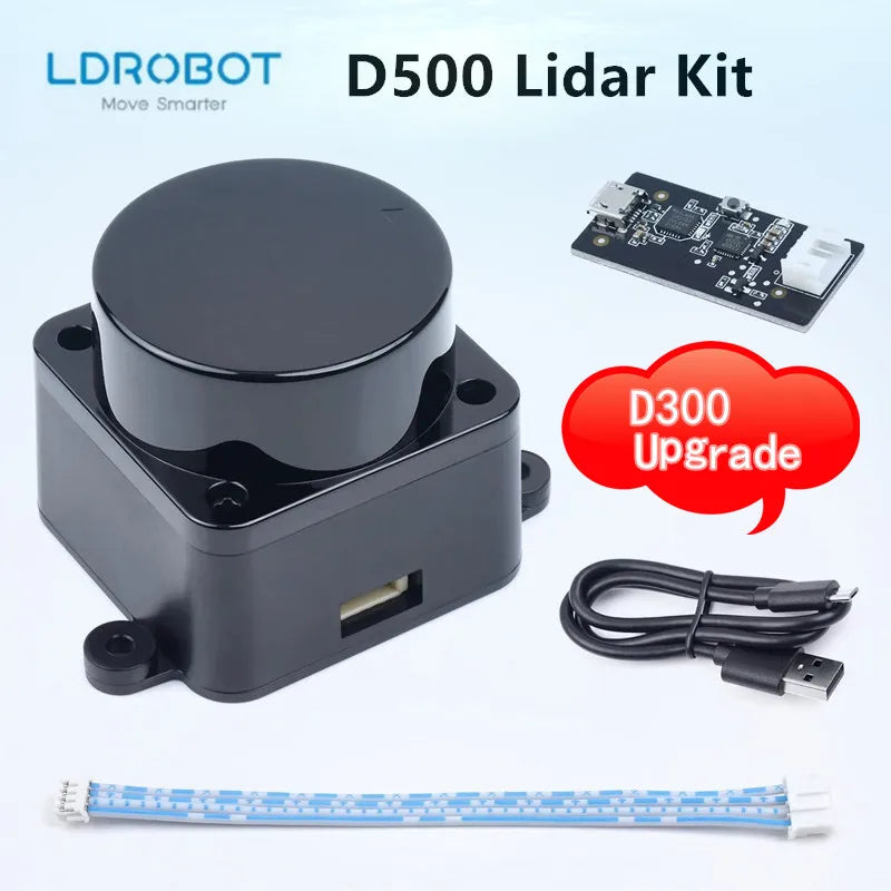 LDROBOT D500 kit 12meters Radar Lidar COIN-D4 Scanner 360 Degree Scanning 30000Lux Support ROS1 and ROS2 for Indoor and outdoor